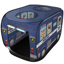 Barraca Chiqueirinho Infantil Para Crianças pop up Montagem Barraca Bebê Porta Brinquedos - police car - Visão 8