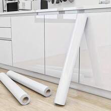 1 Roll Marble Pattern Wallpaper, Self-Adhesive Kitchen Sticker, Waterproof Oil-Proof Kitchen Sticker, Window Sill, Bay Window Cabinet, Desktop Sticker, Furniture Renovation Wallpaper Sticker, Removable Self-Adhesive Granite Vinyl Film Waterproof Roll Thick, Easy To Clean And Install Kitchen Decor Sticker, Bathroom Wall Decor Wallpaper - Marble - View 5