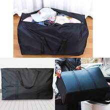 A Heavy-Duty Moving Bag With Double Zippers And Reinforced Handles, A Foldable Travel Organizer Bag Suitable For Clothing, Bedding, Bedding, Dormitory Occupancy, Apartment Moving, Travel, Wardrobe And Bed Bottom Storage - Black - View 8