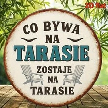 2D Plane - 1pc Round Polished Sign Vintage Bohemian Garden Decor Plaque, With Rustic Chair And Sunset Design, Durable Outdoor Metal Artwork, Suitable For Yard, Balcony, Cafe, Bar (Random Hole Position) - A - View 6