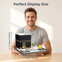 800pcs Micro Particle Building Block Set, Mecca Islamic Mosque Architecture Model, Handmade DIY Educational Toy, Muslim Religious Souvenir, Adult Stress Relief, Home Decor Ornament Gift - Multicolor - View 2