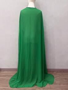 1 buah Jubah Pengantin Panjang Hitam Berbahan Chiffon yang Mengalir, Jubah Kostum Cosplay Anime, Selendang 150cm - MultiWarna - View 19