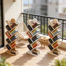 61pcs/Set Miniature Bookshelf & Books Set, Exquisite Craftsmanship And Realistic Design, Suitable For 1:6 Or 1:12 Dollhouse Decor, DIY Decoration, Scene Photography Props - 1 Bookshelf + 60 Mini Books - View 3