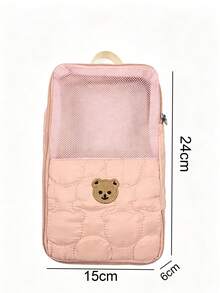 1pc Quilted Diaper Bag, Baby Organizer Bag, Diaper And Small Clothing Storage Box Organizer - Multicolor - View 8