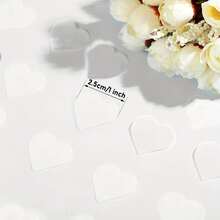 White Heart-Shaped Party Confetti, Pure White Heart-Shaped Confetti, Portable Table Confetti, Event Confetti, Wedding Scene Decoration, Celebration Ceremony Decoration, Party Decoration, Holiday Decoration, Halloween, Christmas, Party Decoration Supplies - one-size - View 4