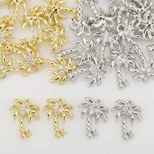 1 Piece/3 Pieces DIY Coconut Tree Copper Plated 18K Jewelry Accessories Simple Personalized Jewelry Decorative Pieces - Zirconia Coconut Tree - View 8