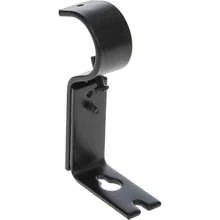Paquete de 2 soportes ajustables para barra de cortina de metal, negro, ancho de instalación 7–11 cm, apto para barras de hasta 25 mm de diámetro, montaje en pared para barras de cortina - Negro - Ver 4