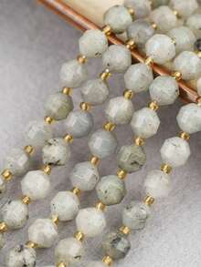 1 Strand Genuine Natural White Labradorite Gray Grade Gemstone Loose Beads For Holidays Beads For Girls Jewelry Making Bracelet Necklace 4 6 8 10mm - White Flash - View 10