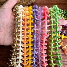 20pcs Multicolor Puakenikeni Flower Beads, Resin And Synthetic Coral Pink Hawaiian Style Flower Beads, Summer Theme Flower Straight Hole Beads - Multicolor - View 11