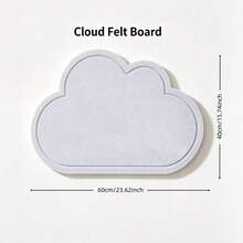 1pc Cloud-Shaped Felt Decorative Board For Home Decor And Office Memo, No-Drill Photo Wall Message Board, Nail-Compatible Wall Memo Felt Board, Detachable And Reusable Bulletin Board, For Bedroom/Study/Living Room/Office/Classroom/School Wall Decoration - 1PC - View 3