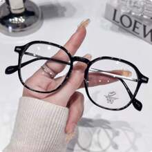 2pcs Women's Asymmetrical Square Non-Prescription Glasses Accessories, Suitable For Daily Office, Study, Reading, Party, Vacation, Photography And Other Occasions - Multicolor - View 4