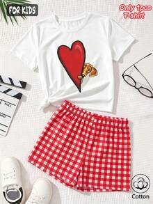 Sommer & Herbst Mädchen Baumwolle Kurzarm T-Shirt, süß und mädchenhaft im Preppy-Stil mit lustigen bedruckten Grafiken - Weiss - Übersicht 4