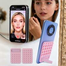 1pc Octobuddy Phone Accessory, Octo Buddy Phone Stand, Suction Cup Phone Holder, Silicone Hands-Free Grip, Adjustable Support Stand, Solid Color, Back To School, Gift For Vloggers, Bloggers, Gym, Mirror, Car, Travel, Video Recording - C - View 3