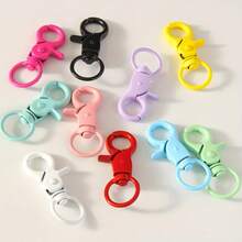 5/10pcs Colorful Coated Spring Snap Hooks With O-Ring, Metal Keychain Accessories, Suitable For DIY Pendants - One Size Fits All - View 11