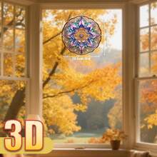 3D 1pc "Colorful Mandala Pattern" With Rotating Hook, 360° DIY Creative Wind Spinner, Dynamic Art Rotating Decor For Friends And Family Holiday Gift (Pendant Not Included), Random Style - A - View 9