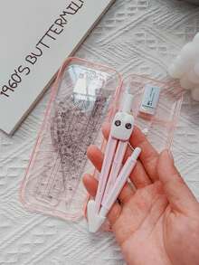 Set esencial de brújula y regla para estudiantes de vuelta a la escuela, regla triangular, transportador, herramientas de dibujo, artículos de papelería para exámenes y estudio, regla de dibujo profesional con soporte multifunción para bolígrafo - Conjuntos - Ver 15