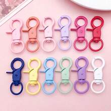 8-220pcs Colorful Coated Spring Split Rings, Metal Keychain Accessories, Suitable For DIY Pendants - Multicolor - View 2