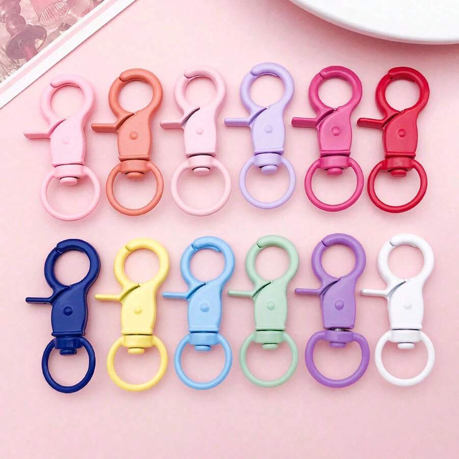 8-220pcs Colorful Coated Spring Split Rings, Metal Keychain Accessories, Suitable For DIY Pendants