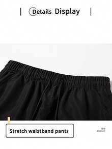 Men's Autumn Multi-Pocket Cargo Pants Outdoor Commute Tech Cargo Long Pants Sports - Black - View 4