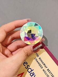 Heart-Shaped Gem Phone Holder, Foldable Gemstone Slouchy Phone Stand, Air Cushion Retractable Ring Holder Compatible With IPhone, Android Phone, Gift For Birthday, Family, Friends Push-Pull Phone Grip, Phone Accessories - Multicolor - View 28