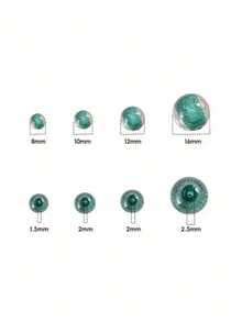 30pcs 8mm Starry Glitter Acrylic Resin Straight Hole Round Beads DIY Beading Handmade Craft Materials Phone Chain Keychain Decorative Beads - Starry Glitter - 30pcs - View 4