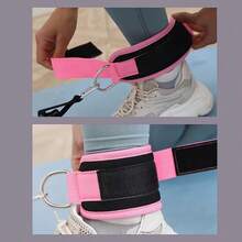 Adjustable Fitness Resistance Band With Double D-Rings, Ankle Support Strap For Leg Strength Training And Sports Protection - Multicolor - View 6