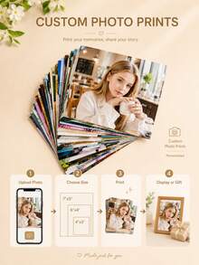 Stampa fotografica personalizzata, 10 pezzi/20 pezzi/30 pezzi, stampa di alta qualità, foto di vacanza, foto di coppia, foto natalizie personalizzate, regalo personalizzato, regalo unico - Multicolore - Visualizzare 5