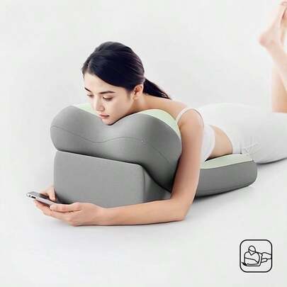 Bed Headrest Pillow For Reading And Phone Use, Multifunctional Back Support Cushion For Pregnancy, Bedroom, Sofa, Adjustable Wedge Reading Pillow For Bed - Large Memory Foam Backrest, Helps You Sit Upright In Bed - Soft C-Shaped Cushion, Suitable For Bed Head - Multifunctional Use, Suitable For Phone Reading, Gaming - Removable And Washable Pillowcase - Multi-Directional Comfort Support For Legs And Back