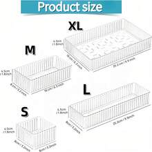 1 Set (7 Pcs/5 Pcs/4 Pcs/1 Pc) PET Cosmetic Organizer Set, Multiple Sizes Available, Suitable For Dressing Tables, Perfect For Storing Cosmetics And Skincare Products, Jewelry And Cosmetics Storage Box,Back-To-School Gifts, Stationery Storage. - Vertical Storage Box - View 9