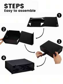 1pc/2pcs Pink Foldable Gift Box, Holiday Party Gift Box, Suitable For Halloween, Christmas And Other Festival Gifts, Multi-Functional Gift Box - Multicolor - View 6