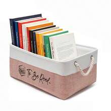 愛書人禮物 TBR 閱讀清單收納籃，閱讀清單收納桶，書蟲配件，適合俱樂部成員、學生、教師閱讀配件，客廳裝飾 - 查看 9
