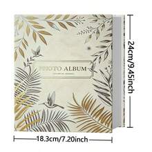 1pc Gentle & Elegant Photo Album, Large Capacity, Fits 4*6inch Photos, Full Landscape Slip-In Style, 6 Inch 200 Photos, Suitable For Family, Party, Life Moments All-Scenario Storage - 1PC - View 3