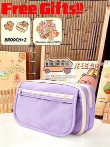 Creative Large Capacity Pencil Case, Desktop Stationery Storage Box, Portable Storage Box For Boys/Girls, Suitable For School/Office, Ideal Back To School Gift, School Supplies, School Bag - Multicolor - View 25