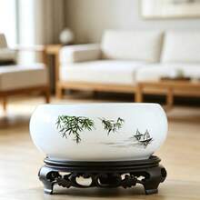 Ins Style Dezhou Ceramic Hydroponics Planter, Copper Coin Grass, Lotus, Money Grass, Water Lily, Brazilian Wood Succulent Large Flower Pot Decor - Coin Flower Pot - View 10