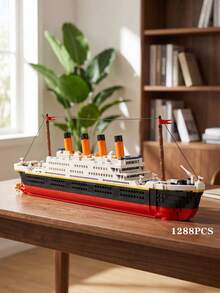 Pirate Ship Model Assembly Kit, Creative DIY Puzzle Toy, Suitable For Adults 18+, Vintage Nautical Style Desktop Decor, Exclusive Commemorative Gift, Premium Gift For Men Collectors Or Leisure Hobbyists - Multicolor - View 16