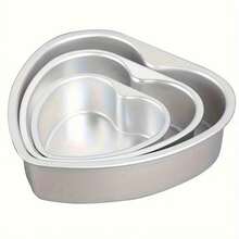 Heart-Shaped Cake Baking Mold - Fixed Bottom Baking Mold, Anodized Aluminum Non-Stick, Heat Resistant And Easy Release. Perfect For Valentine's Day, Wedding Parties And Homemade Mousse Cake Baking. - View 7