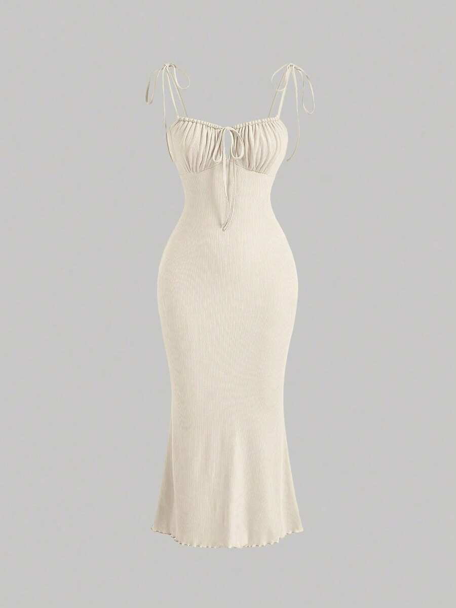 Women Midi Dresses - 米色 - 查看 1
