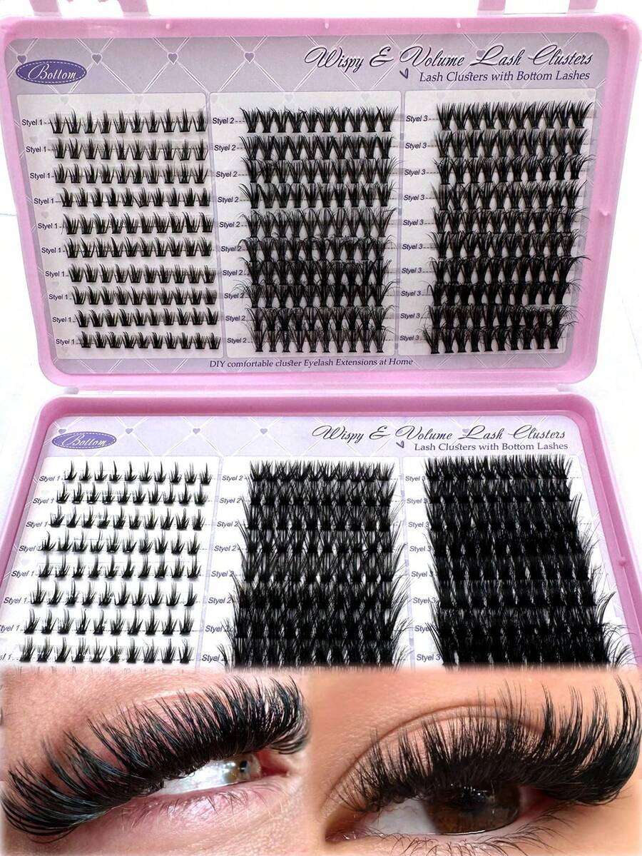 Eyelash Book Set, Includes 60D 80D 100D Three Specifications, 600pcs Large Capacity Eyelash Book, 8D Super Fluffy Soft Comfortable High Quality DIY Eyelash Clusters, Lower Eyelash Russian Eyelash Extension Set, Single Eyelash, 3D Dense Eyelash Clusters, D-Curl Eyelash Clusters Set, 10-18mm, DIY Eyelash Extension At Home, Single Eyelash Clusters
