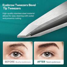 3/2 buah Pinset Alis Stainless Steel Presisi Tinggi, Cocok untuk Mencabut Bulu Wajah, Membentuk Alis, dan Memasang Bulu Mata Palsu, Alat Kecantikan Pencabut Bulu Praktis Unisex, Cocok untuk Penggunaan Sehari-hari di Rumah dan Hadiah Liburan - Model yang ditingkatkan - View 9