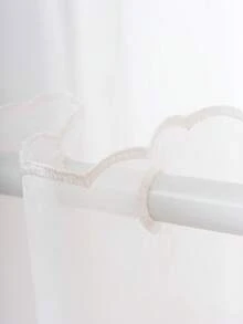 1件清新花卉刺繡咖啡色窗簾，廚房小窗簾，適用於廚房櫥櫃、凸窗、門簾隔斷，居家裝飾 - 淡紫色 - 查看 7