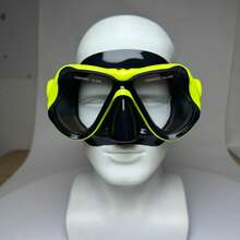 1pc Adult Full Face Snorkel Mask, Wide View Swimming Mask, Comfortable Leak-Proof Sealed Design, Adjustable Head Strap, Unisex, Beginner Friendly, Suitable For Beach, Pool, Swimming, Snorkeling And Summer Water Sports - Yellow - View 6