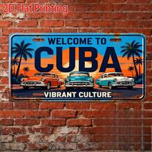 2D Flat Print, 1pc, Decorative Vintage Sign, Outdoor Plaque And Wall Decor, Cuban Theme Wooden Sign, Retro Vibrant Decoration, Cafe Decor (Random Style) - A - View 4
