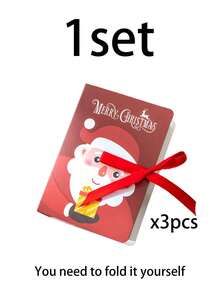1 Set Christmas And Thanksgiving Book-Shaped Gift Box, Santa Claus Holiday Gift Box, Christmas Eve Gift, Party Gift Exchange, Jewelry Storage, Suitable For Gifting And Personal Use, Christmas Gift Packaging Box - Multicolor - View 13