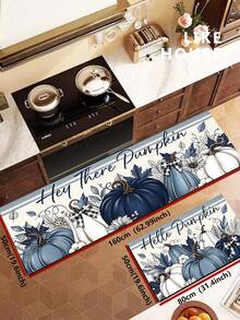 1/2 piezas Alfombra de tierra de diatomeas con patrón de calabaza y floral de Acción de Gracias, estilo vintage, súper absorbente, antideslizante, perfecta para baño, cocina y comedor, secado rápido, lavable a máquina, regalo perfecto para decoración del hogar y alfombra de baño - Multicolor - Ver 17