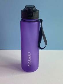 1件 750ml 一鍵彈蓋運動水壺,耐用磨砂便攜水杯,防漏水瓶,適合騎行、登山、學生、通勤 - 彩色 - 查看 15