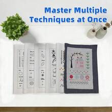 LAMYA DIY Stitch Kit Portable Sewing Kit With Linen Fabric Creative Patterns Multi-Stitch Guide For Beginners Handmade Lovers - Stitch 592 - View 13