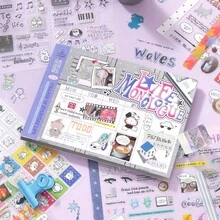 M5 Double-Sided Sticker Book, Salt-Style Ins Planner DIY Decorative Collage Stickers - 1 Set - View 12