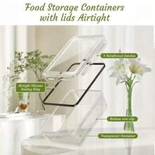 THELIFE 36/24/12pcs Food Storage Containers, 5 Sizes, Reusable Sealed PP Material With Snap Lid, Suitable For Storing Fruits, Vegetables, Salads, Pasta, Bento Boxes, Lunches, Etc. Space-Saving, Stackable, Ideal For Home Refrigerator And Kitchen Storage - View 9