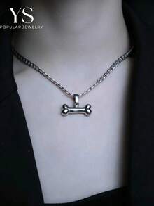 1 buah Kalung Anjing Berbentuk Tulang Gaya Gotik, Kalung Choker Pasangan Gaya Punk Manis, Aksesori Pesta - kalung - View 1