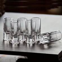 2pcs/6pcs/12pcs Star Crystal Glass Cups, 1oz Capacity (Please Pay Attention To Size And Capacity When Purchasing), Featuring Geometric Star Pattern Design, Smooth And Non-Slip Body, Perfect For Home Use, Reusable. These Cups Are An Ideal Choice For Quality Living-Both Practical And Festive Beverage Containers. - View 8